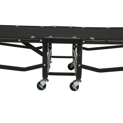 Cadre de lit pliant double Massey avec matelas en mousse à mémoire de forme noir