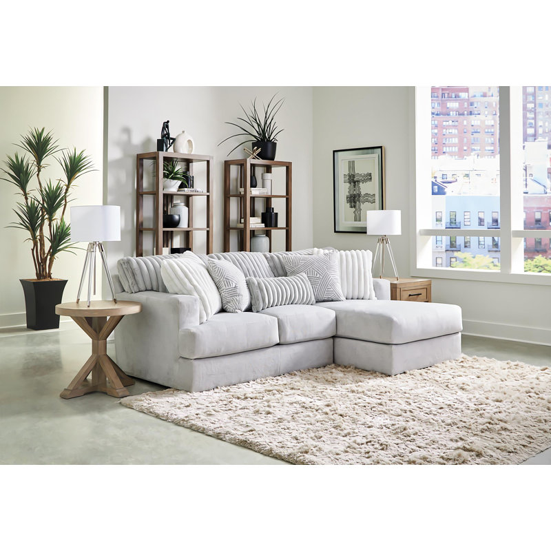 Canapé modulaire rembourré 2 pièces Lisvette