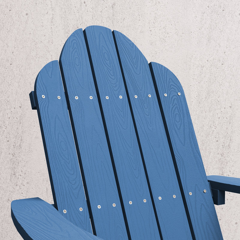 Bickford 30'' W Plastic Adirondack Chair, Blue