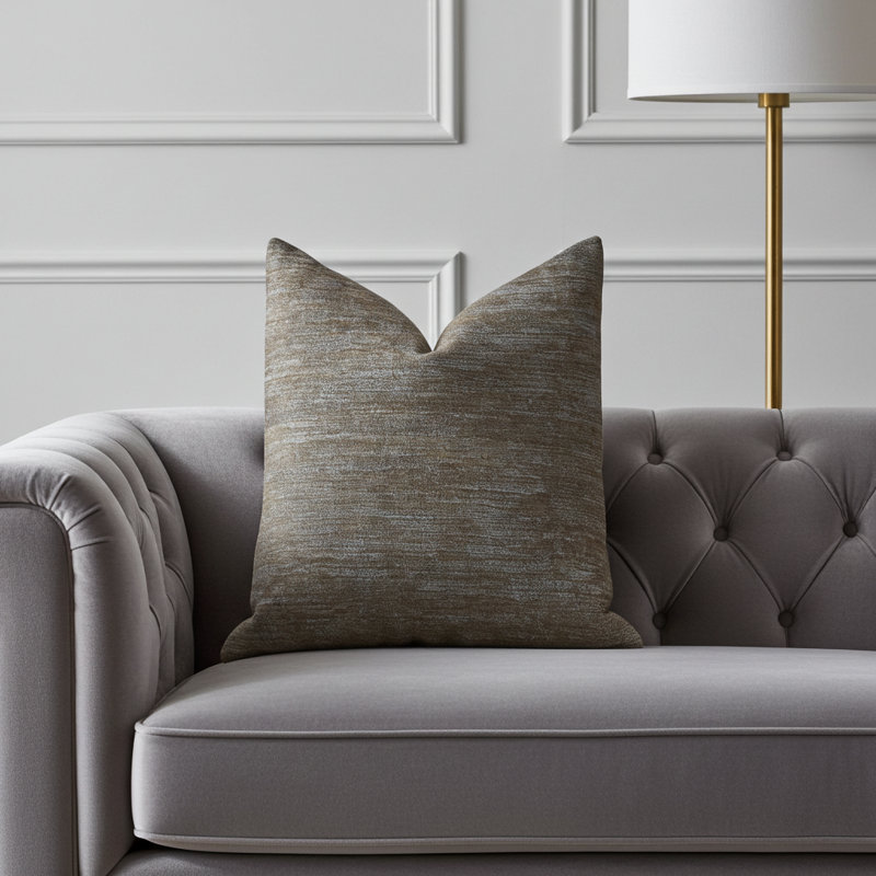 Monroe Bisque Novelty Pillow Cover & Insert, 24" H x 24" W, Gray