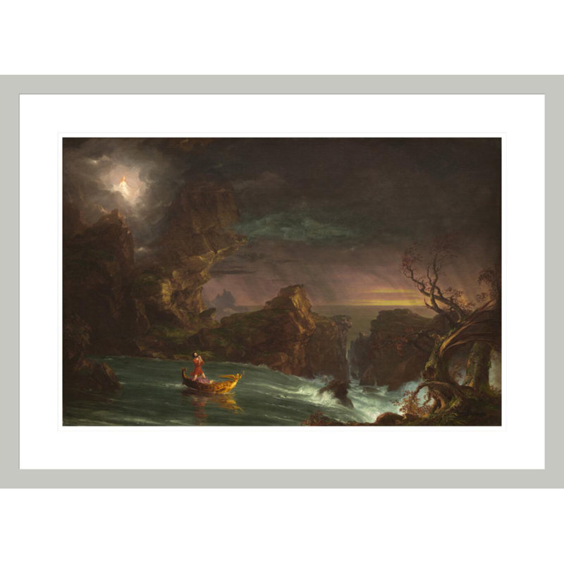 Le voyage de la vie: la virilité par Thomas Cole, impression giclée sur cadre, H 21,63 po x l 29,5 po