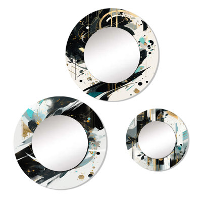 Dhivya Metal Round Mirror