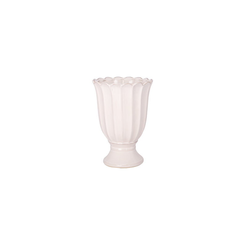 Pot en grès blanc cassé