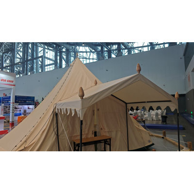 19.68*13.1Ft Canvas Tent Bell Tent Glamping, 4 Seasons Yurt Tent For Camping, Heavy Cotton Canvas Tent For Family Camping, Outdoor Hunting, Bell Tent