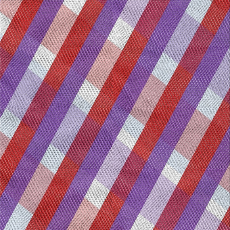 Tapis mauve à motif écossais Kieffer, Carré 7 pi
