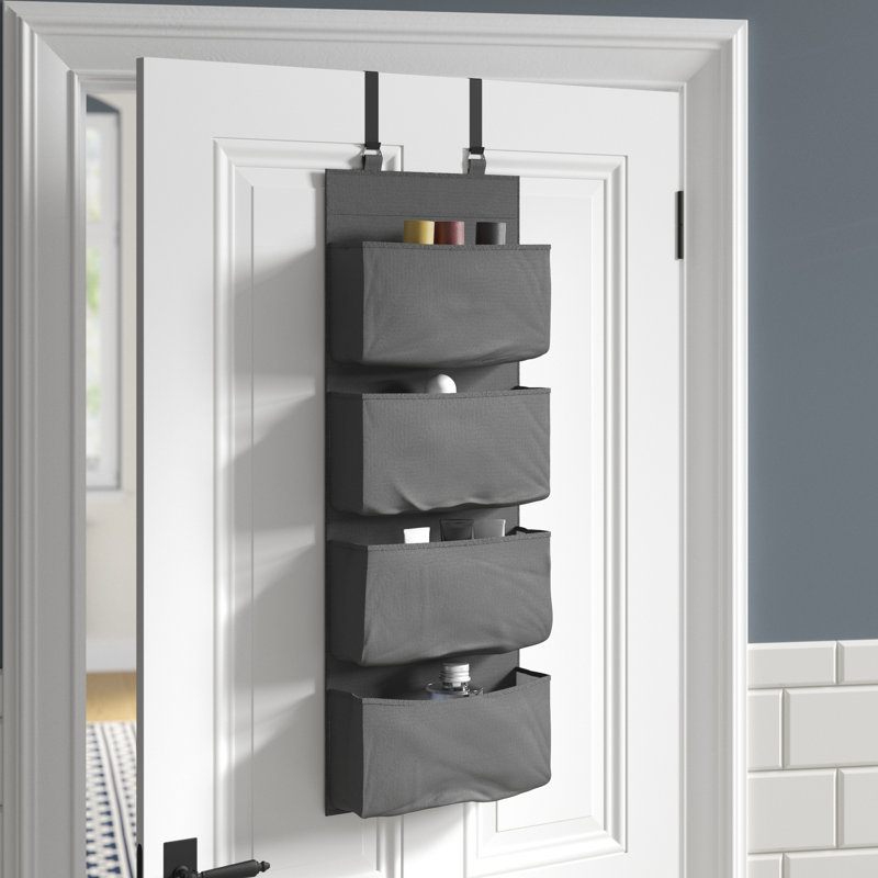 Teresa Fabric Overdoor Organiser, Grey