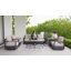 Canapé de patio 3 places en aluminium avec coussins Eleanor-1528704636