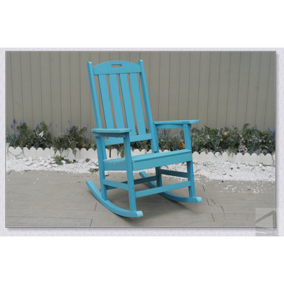 Chaise berçante d'extérieur toutes saisons avec matériau durable en tissu d'ameublement durable et accessoires en acier inoxydable 304 pour une assise confortable