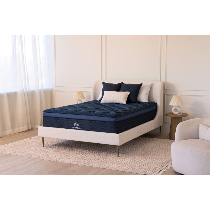 Brooklyn Bedding Signature Hybrid Soft Mattress with Glaciotex Pillowtop, Short Full