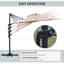 Breelan 292cm Lighted Cantilever Parasol-1173413163