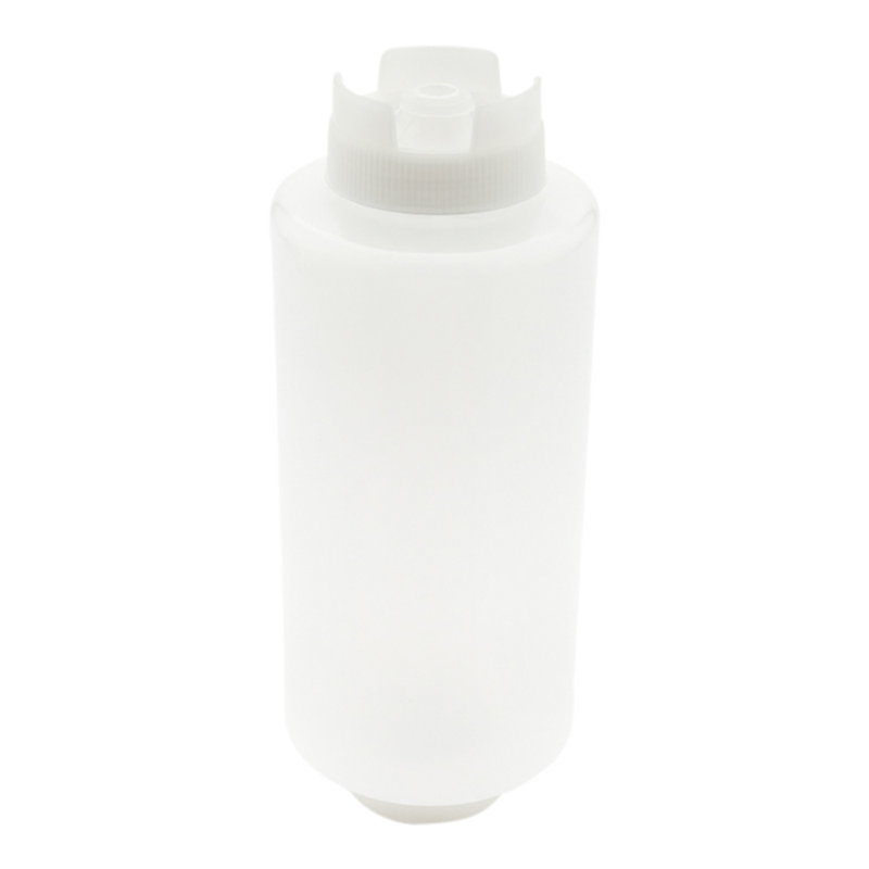 Plastic Squeeze Bottle, 9" H x 3.5" W x 3.5" D