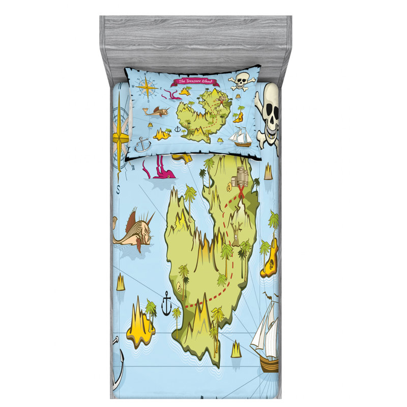 Microfiber Sheet Set, Twin Sheet Set with Fitted Sheet