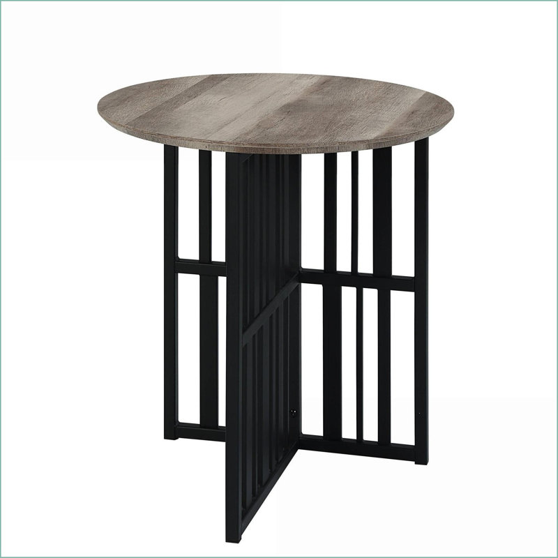 Chêne antique Table basse noire par Zudora - Bois composite durable & amp; Métal, compact pour le salon