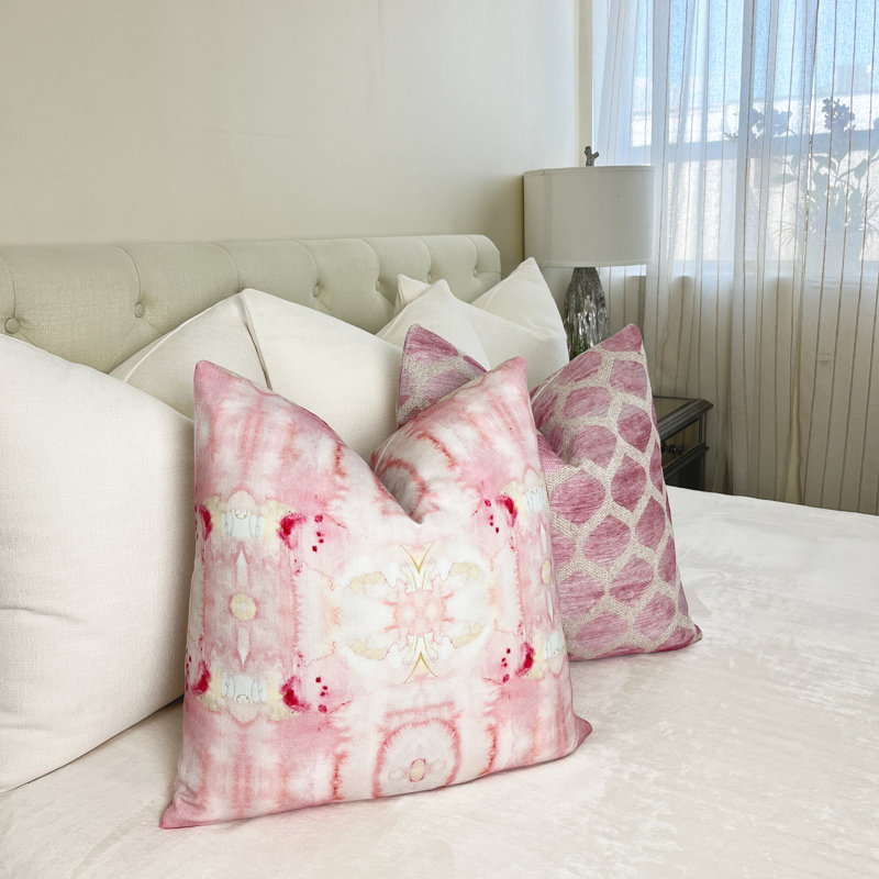 Housse de coussin Kaleidoscope, H 22 po x l 22 po, Rose ombragé