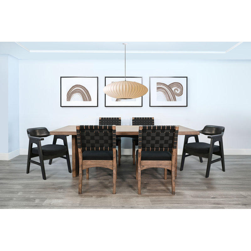 Ensemble de salle à manger à dossier tressé moderne Modern