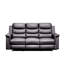 Housse inclinable extensible, fauteuil inclinable noir à 5 places avec console centrale et porte-gobelets, stable pour des housses de repos confortables, conception à deux niveaux orientée confort