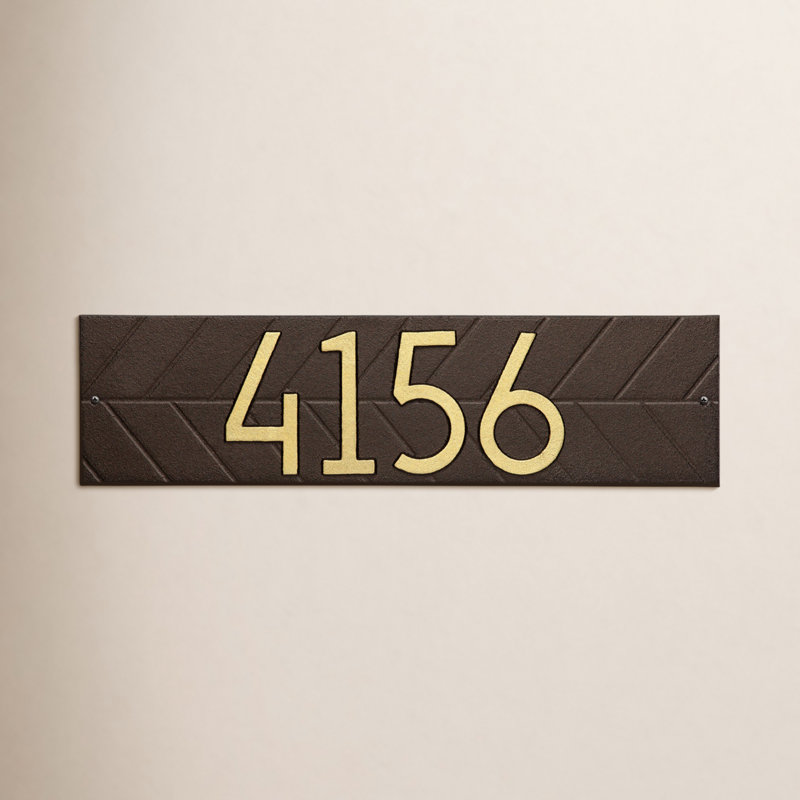 Plaque murale Mid-Century, Bronze vieilli / Or, Oui