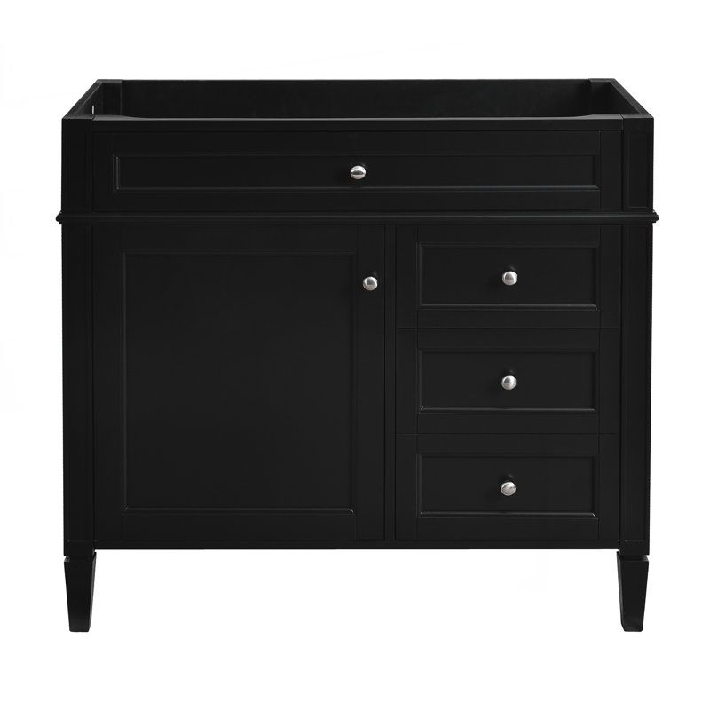 Meuble-lavabo 36 po sans lavabo supérieur, Noir, noir, noir, noir