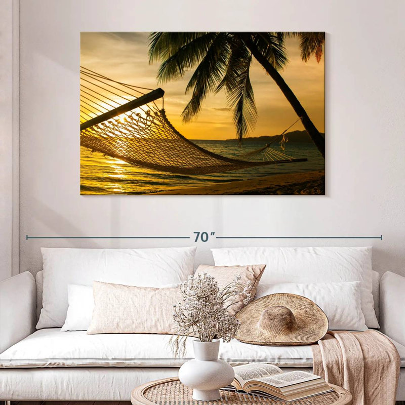 Scène Gillard au coucher du soleil, H 32 po x l 48 po