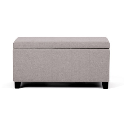 Dover 36"W Upholstered Storage Ottoman Bench with Lift-Top and Large Interior Storage
