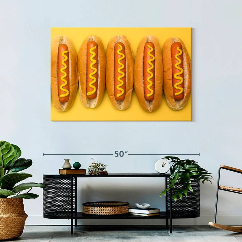 Yarlin Hot Dogs, 30" H x 45" W