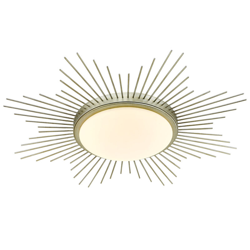 Vandusen 1-Light 24" LED Flush Mount, White Gold