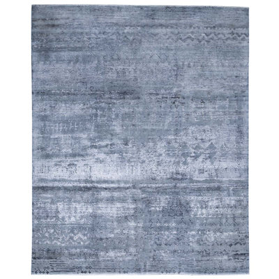 Chevron Area Rug in Blue