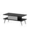 Table basse moderne, noir et blanc, 100% panneau de particules recouvert de mélamine, épaisseur: 0,7 pouce | Conception élégante pour le salon, durable et facile à nettoyer, parfaite pour les espaces contemporains-878612520-879810774