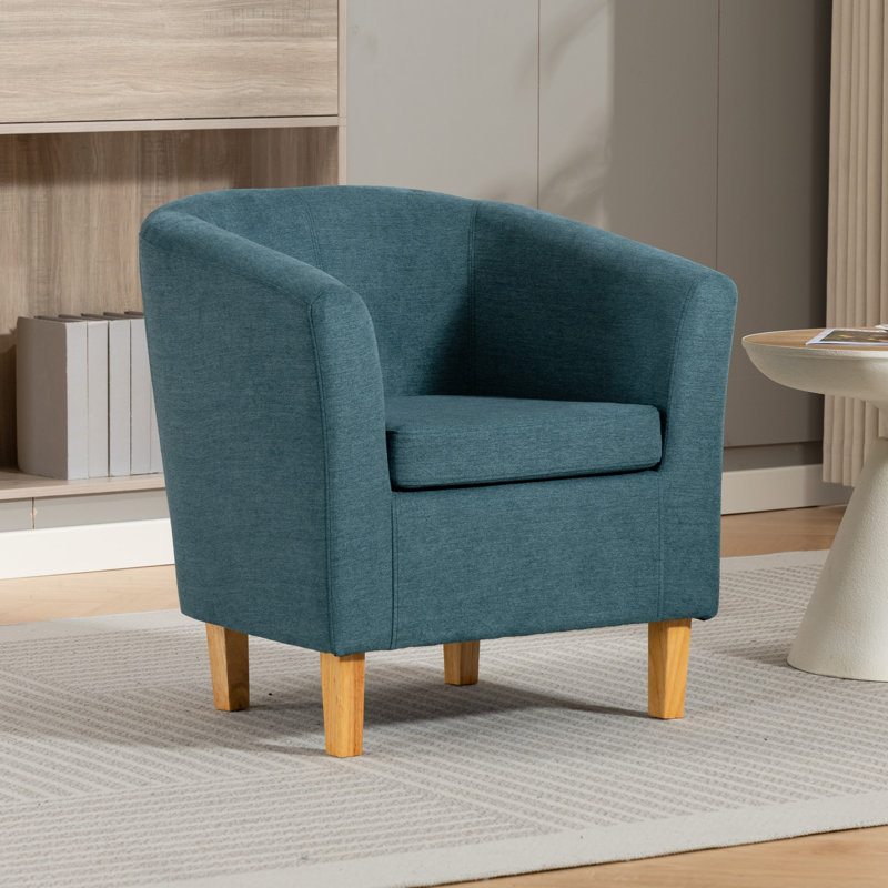 Upholstered Armchair, Teal