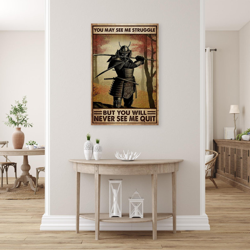 Samurai You May See Me Struggle - 1 pièce Rectangle Samurai You May See Me Struggle sur toile, impression