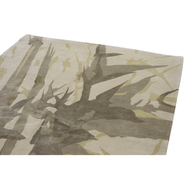 Hand Knotted Area Rug in Olive