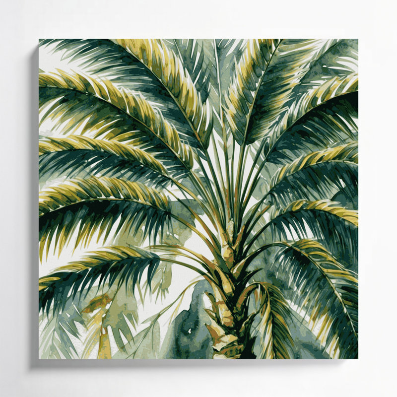 Art mural sur toile Botanical Areca, H 12 po x l 12 po