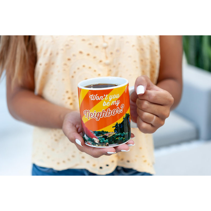 Grande tasse de quartier Mister Rogers | Ne sera pas mon voisin | Peut contenir 15 onces