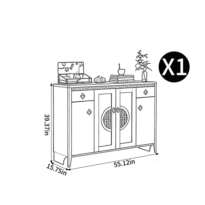 Nouvelle armoire à chaussures de rangement de style chinois