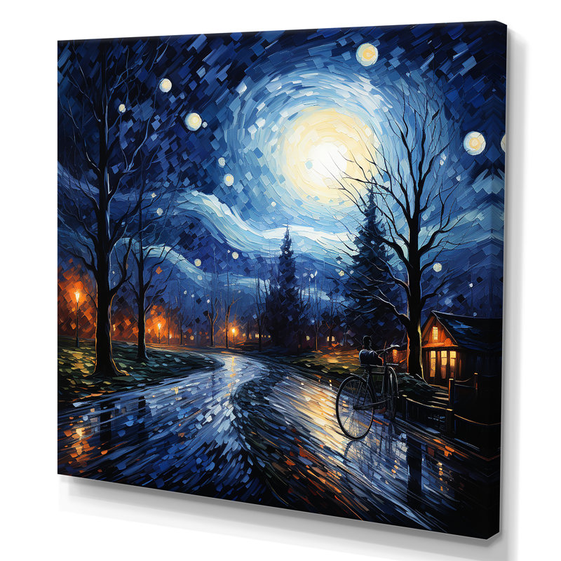 Sapphire bleu foncé - impressions sur toile, H 24 po x l 24 po x P 1 po, Toile tendue