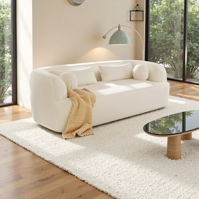 86" Chenille Boneless Sofa - No Assembly 3-Seater Cloud Couch with High-Density Foam, Luxurious & Comfortable Living Room Sofa