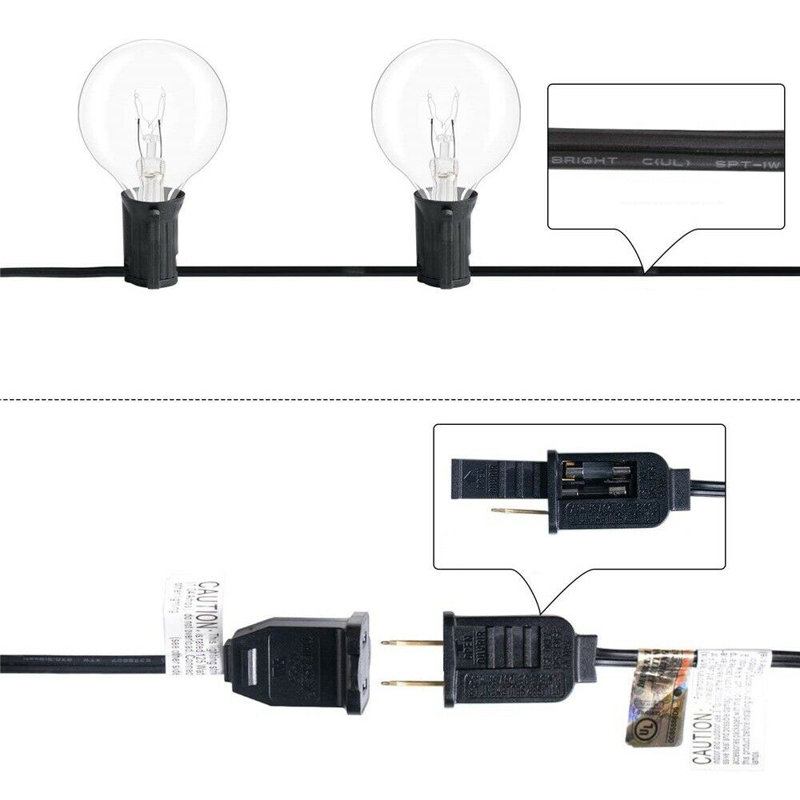 Weslaco Outdoor LED Globe String Light, 25ft