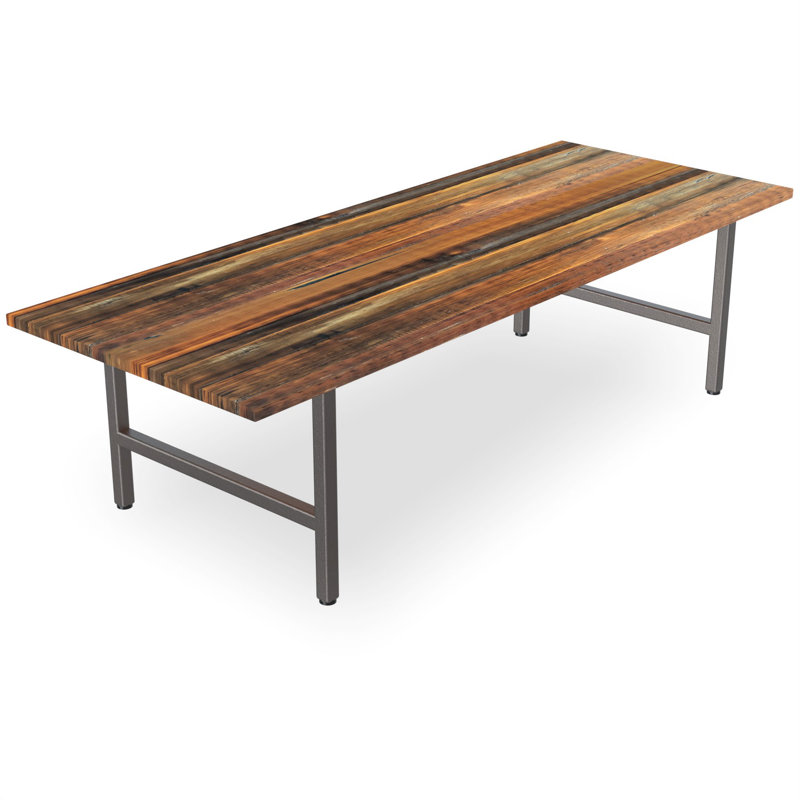 Table rectangulaire en bois massif Bradfield, Huile (sauter raboté; texture légère), H 30 po x L 60 po x l 30 po