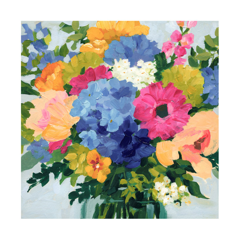 " Blooming Brightly II ", 35" H x 35" W