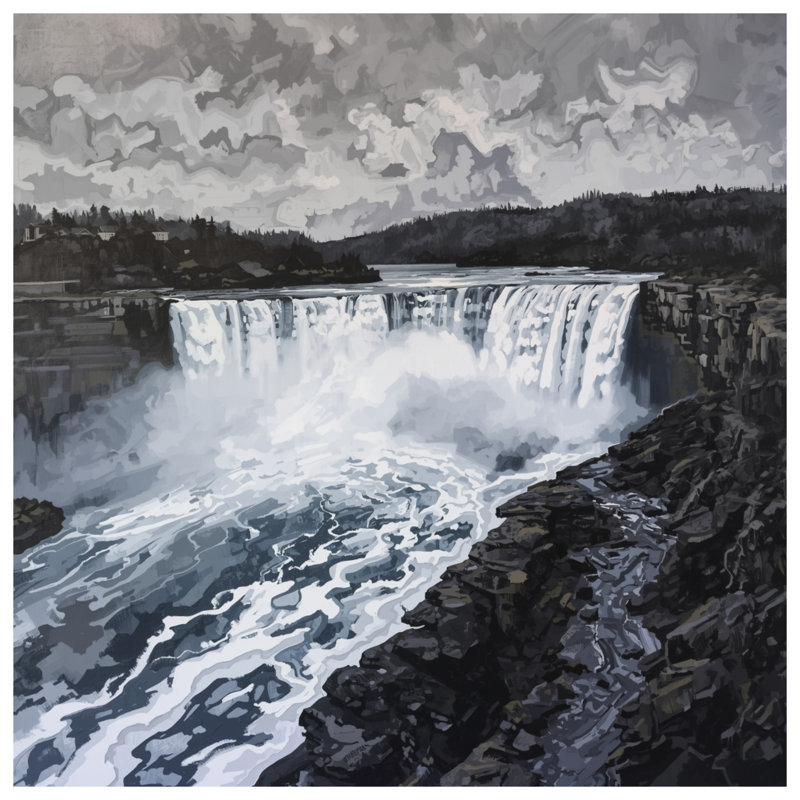 Tapis de bain Majestic Waterfall Landscape, L 34 po x L 21 po
