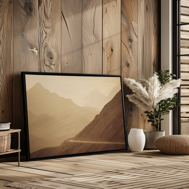 Impression sur toile Peaceful Mountain Drive I, Encadrement argenté, H 24,75 po x l 36,75 po x P 1,75 po