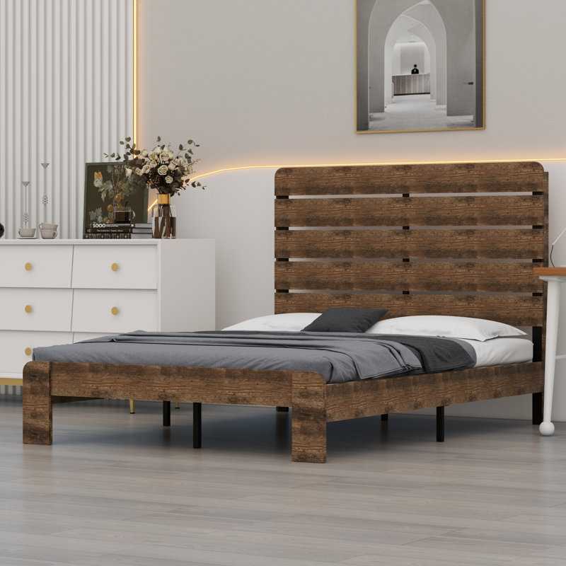 Base de lit plateforme, grand rangement sous le lit