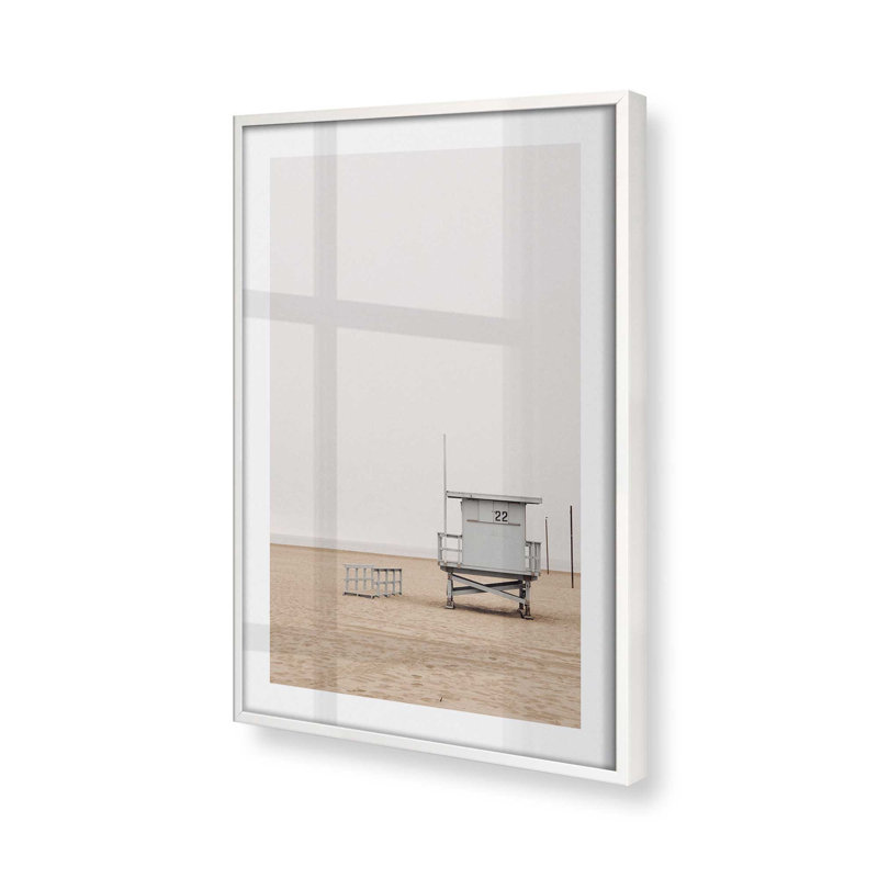 Sandy Sentinel, impression sur rouleau, H 17 po x l 13 po x P 1,25 po, Cadre opaque blanc