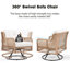 Ensemble de meubles de patio en rotin 4 pièces avec chaises pivotantes Rayna-1948051909-1948051907