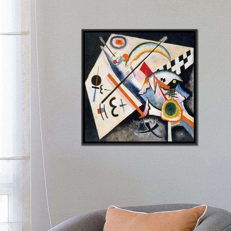 "White Cross" par Wassily Kandinsky, impression sur toile tendue, H 18 po x l 18 po x P 1,5 po, Toile encadrée noire