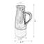 Pichet en terre cuite Candia 7 po x 5 po x 11 po brun Sienna