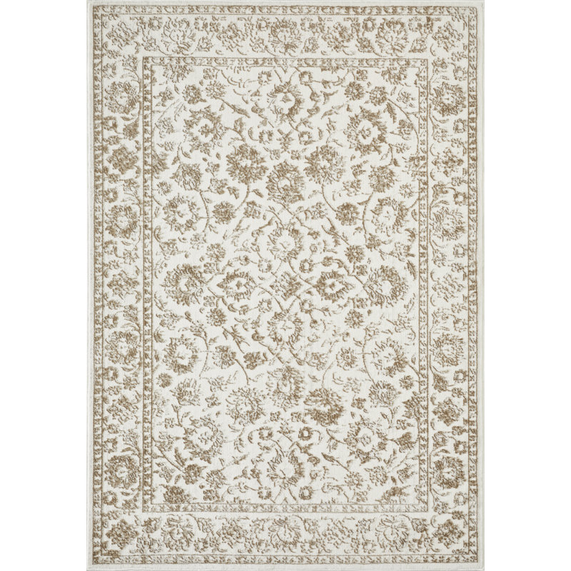 Raashid Washable Floral Indoor Rug, Rectangle 3'3" x 5'3"