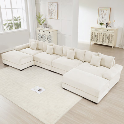 Canapé modulaire surdimensionné en U de 170 po Cloud