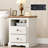 Gillreath Farmhouse Nightstand With Charging Station, Wooden Bedside Table With 2 Storage Drawers And 1 Open Storage Shelf, End Table With Metal Handle For Living Room, barnwood-110403971-110403969