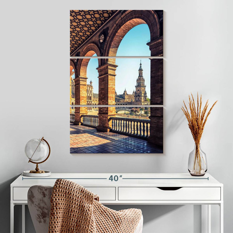 Masam Plaza De Espana à Séville, Andalousie, Espagne, H 32 po x l 20 po